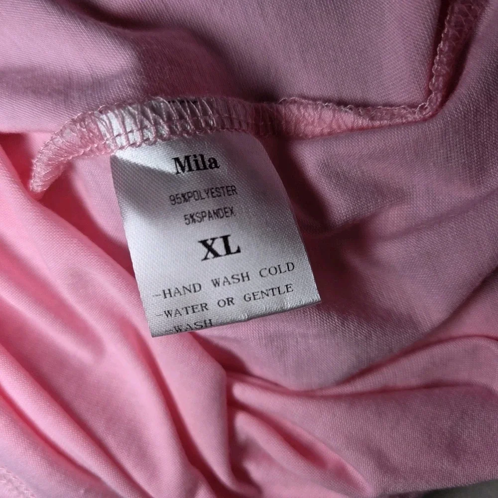 Mila Las‎ Vegas Sequin Tank & Shorts Set Women's XL Pink Sparkle Lounge Pajama